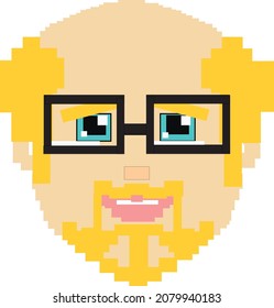 Criptopunk NFT blokchain, non fungible token. Pixel art character