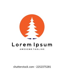 Cris mas tree logo design 
