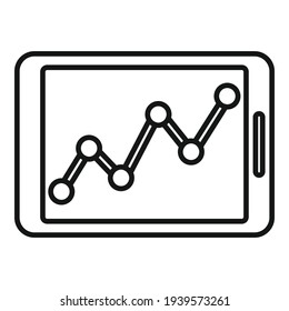 Crisis analysis icon. Outline crisis analysis vector icon for web design isolated on white background