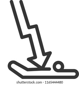 Crisis, bold line stick figure icon. The illustration is vector, editable stroke, 48x48 pixel perfect. Crafted with precision and eye for quality.