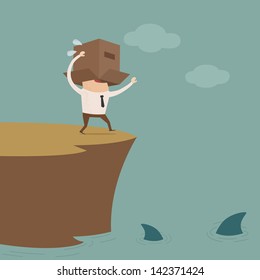 crisis in business  , eps10 vector format
