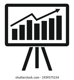 Crisis chart icon. Simple illustration of crisis chart vector icon for web design isolated on white background