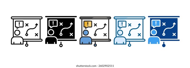 Crisis Communication Plan Icon Set Multiple Style Collection