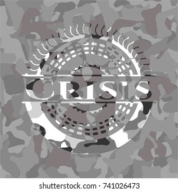 Crisis grey camouflage emblem