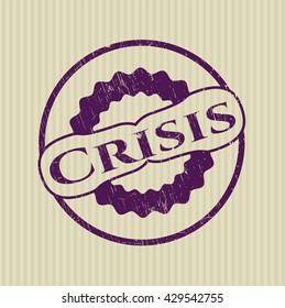 Crisis grunge stamp