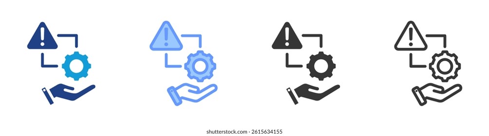 Crisis Handling icon set multiple style collection