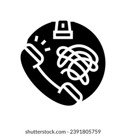 crisis helpline mental health glyph icon vector. crisis helpline mental health sign. isolated symbol illustration