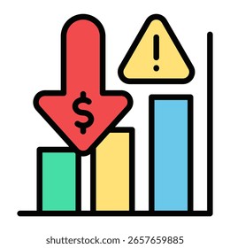 Crisis Icon Element For Design And Vector