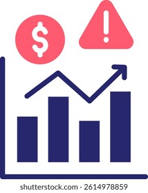 Crisis Icon Fill Vector Illustration