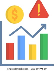 Crisis Icon Flat Vector Illustration