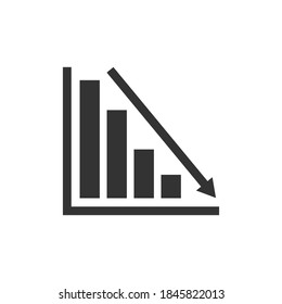 Crisis icon isolated on white background. Vector illustration. Eps 10.