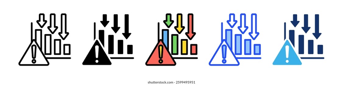 Crisis Icon Set With Multiple Style Collection