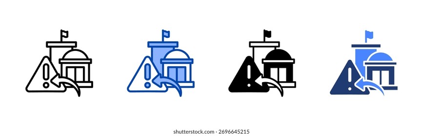 Ícone de crise define coleção de vários estilos