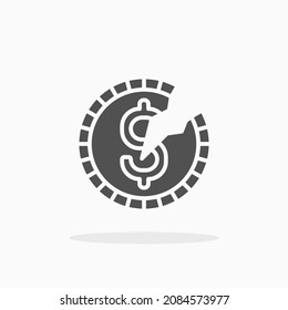 Crisis icon. Solid or Glyph style. Vector illustration. Enjoy this icon for your project.
