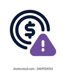 Krisensymbol. Zweifarbiges Vektorgrafik-Symbol für Ihre Website, Ihr Handy, Ihre Präsentation und Ihr Logo-Design.