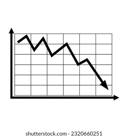 Crisis icon vector. fall illustration sign. damages symbol.