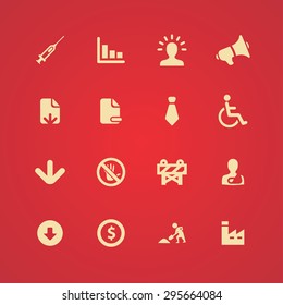 crisis icons universal set for web and mobile