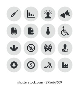 crisis icons universal set for web and mobile