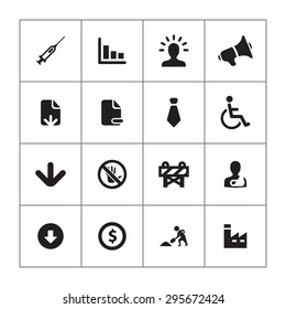 crisis icons universal set for web and mobile