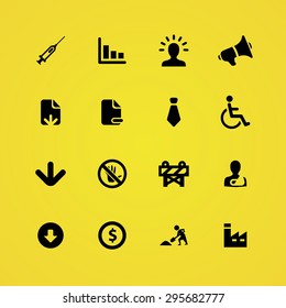 crisis icons universal set for web and mobile