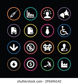 crisis icons universal set for web and mobile