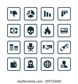 crisis icons universal set for web and mobile