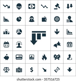 crisis icons universal set for web and mobile