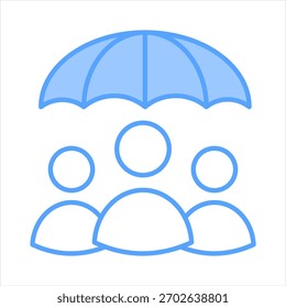 Intervención de crisis Ilustración vectorial Blue Icon