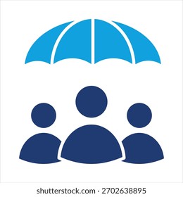 Intervención de crisis Ilustración vectorial plana azul del icono