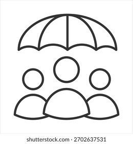 Ilustración vectorial de iconos de esquema de intervención de crisis