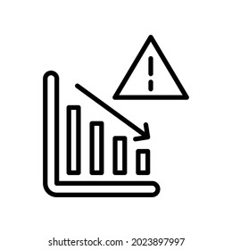 gráfico vectorial de icono de línea de crisis