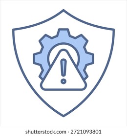 Ilustração do vetor de ícone azul do Gerenciamento de crises