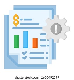Crisis Management Icon in Flat Color Style. Simple Flat Icon Vector. Simple Vector Design