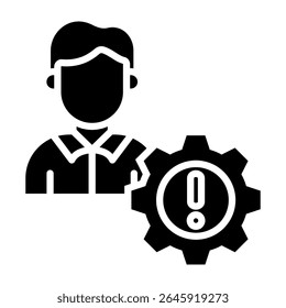 Icono de gestión de crisis Ilustración vectorial de glifos