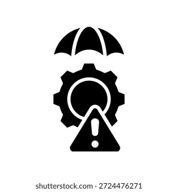 Crisis Management Icon Glyph Vector Illustration