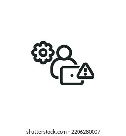 Crisis management icon isolated on white background