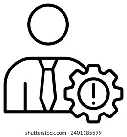 Crisis Management Icon line vector illustration