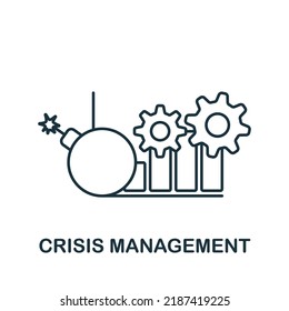 Crisis Management icon. Monochrome simple Community icon for templates, web design and infographics