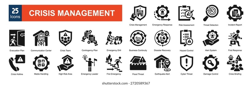   Krisenmanagement-Icon Pack-Sammlung
      

