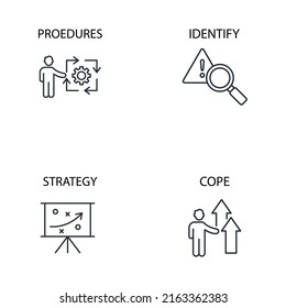 crisis management icons set . crisis management pack symbol vector elements for infographic web