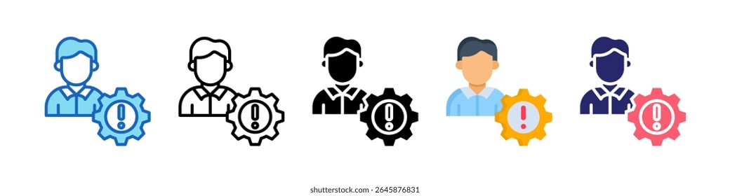 Crisis Management Multiple Style Icon Set Collection.