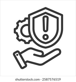 Crisis Management Outline Icon Vector Illustration