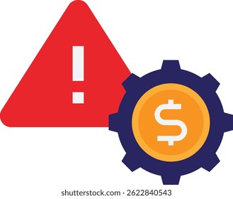 Crisis Management Risk Icon Vector Flat Illustration