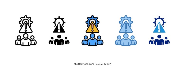 Elemento De Icono De Equipo De Gestión De Crisis Para Diseño