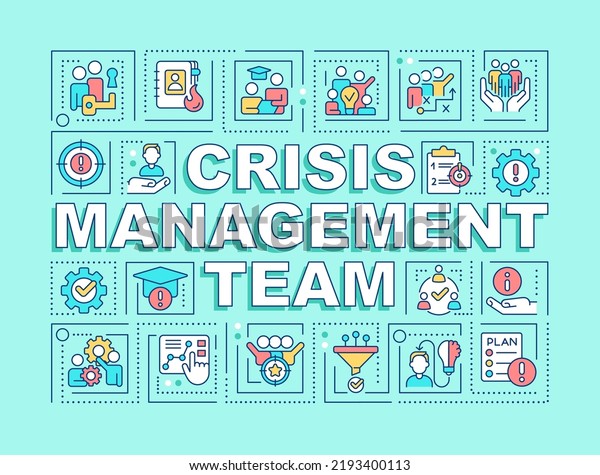 crisis-management-team-word-concepts-turquoise-stock-vector-royalty