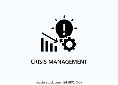 Crisis Management Vector Icon Or Logo Illustration