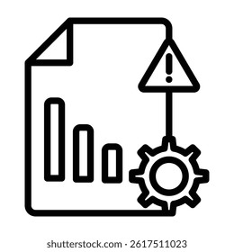 Crisis Management Vector Line Icon Design