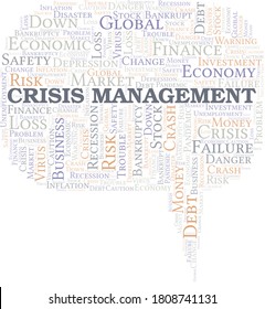 Crisis Management Word Cloud Create With Text Only.