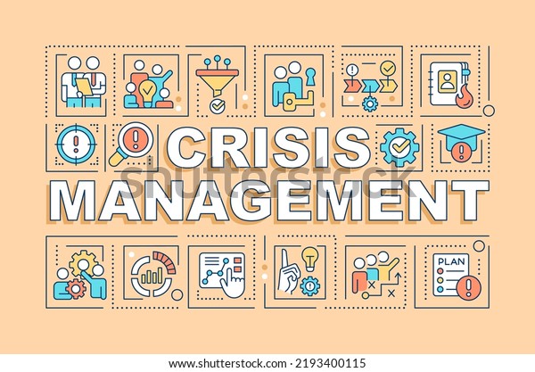 Crisis Management Word Concepts Yellow Banner Stock Vector (Royalty ...