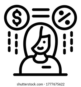 Symbol für Krisenmanager. Umriss-Krisen-Manager-Vektorsymbol für Webdesign einzeln auf weißem Hintergrund
